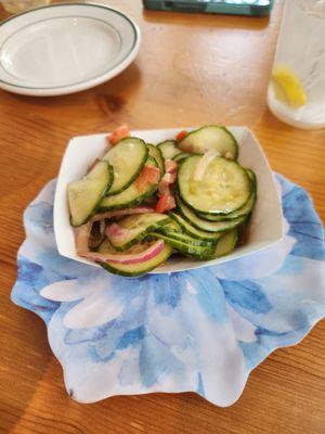 Cucumber and tomato salad