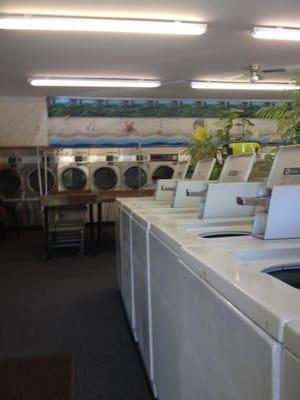 Just a overall of some of the dryers and folding areas.