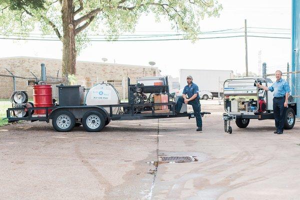 We sell trailer units customized to your cleaning needs.