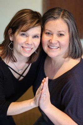 Namaste friends, from Tracy and Sarah!