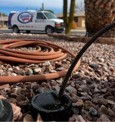 Another day on the job! Keeping the community's plumbing in top shape, one house at a time!