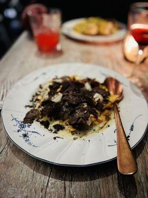 Black truffle ravioli