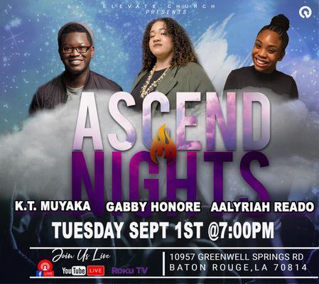 Ascend night event EVERY first Tuesday