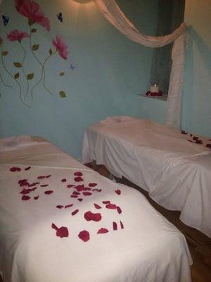 The couples massage room