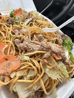 Beef Chow Mein! Tasty and delicious.