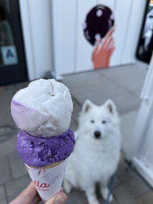 Ube pandesal toffee