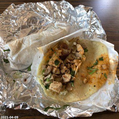 Two Tacos with Chicken