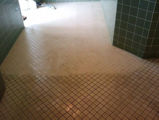 Tile & Grout Cleaning Before and After by Olympic Carpet