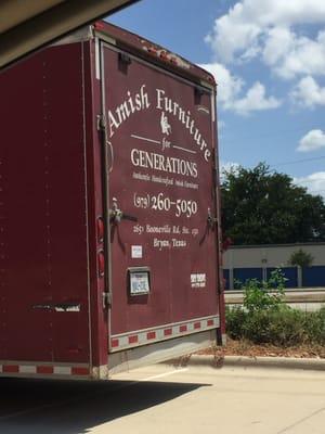 The back of the trailer they use for their free deliveries.