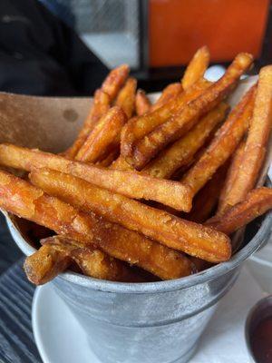 Delicious hot sweet potato fries