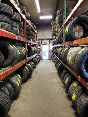 Part of our large self service tire department.