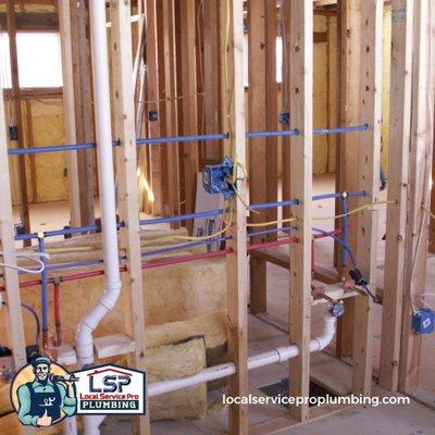 Successful plumbing done at a new construction home thanks to Local Service Pro Plumbing.