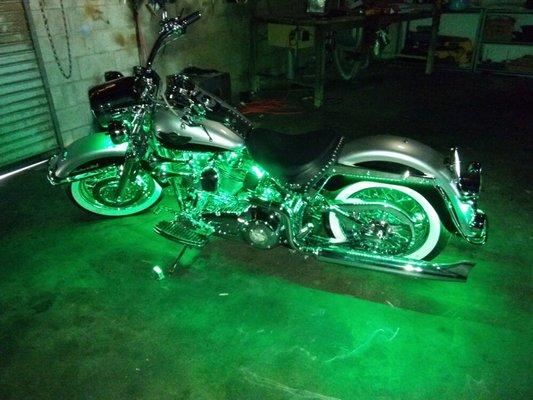 Custom Lites on a Harley