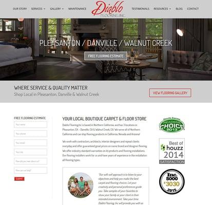 Web Design Pleasanton - Flooring Company - DiabloFlooring.com