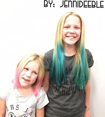 Some fun color and cuts, by Jenni Deeble, for these pretty little ladies.