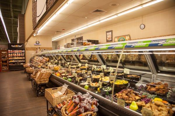 Deli counter with prepared foods