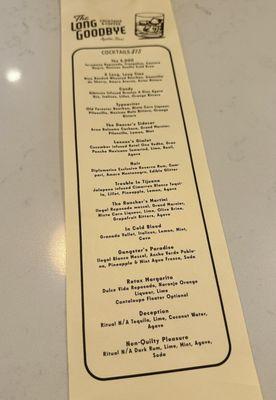 Drink Menu