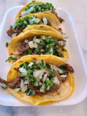 4 Mini Asada Tacos