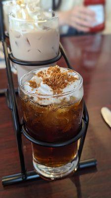 Iced coffee flight with alcohol