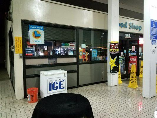 Pressure washed the canopy at the Valero in Lompoc and threw in the store front and floor.