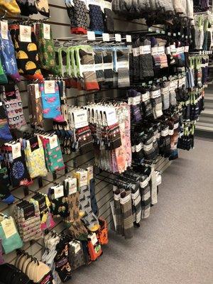 Good selection of socks - these are in the back room, and there are socks scattered throughout the front room as well.