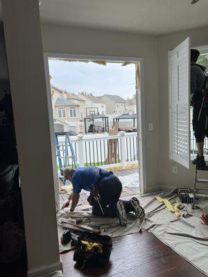 Replaced Sliding Glass Doors with Beautiful French Doors!