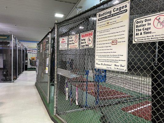 Plenty of batting cages and pitching cages too!