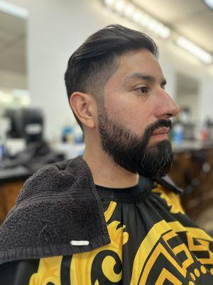 Fade with beard trim