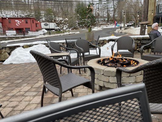 COVID-style fireside seating