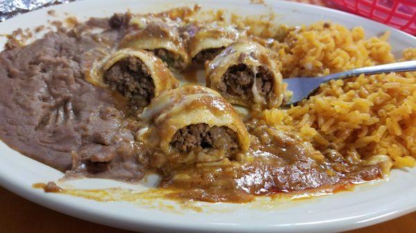 Check out the BEEF in these enchiladas!