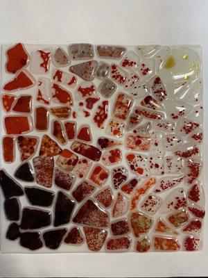 Fused glass fired