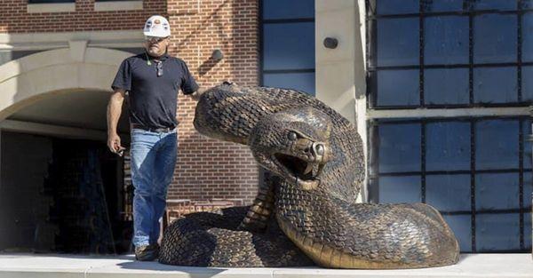 Famu Rattler Bronze monumental with artists Bradley Cooley