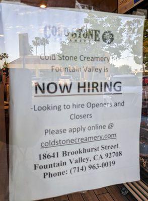 5/16/23 - They are hiring.