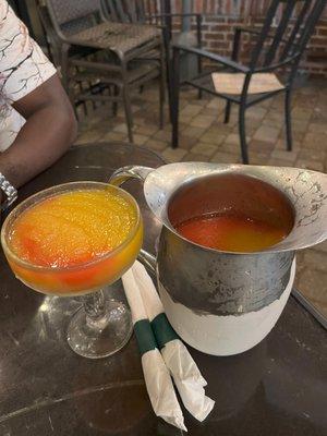 Pitcher of Frozen Strawberry Mango Margarita