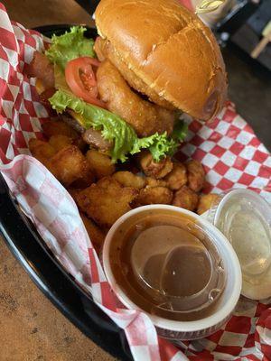 Western Bacon Cheeseburger with Cheese Curds