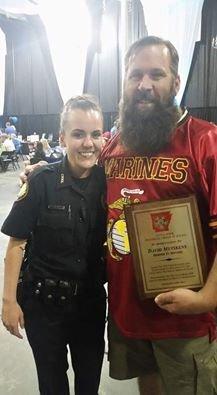 Little Rock FOP award for David Meyskens for community service to the police force.