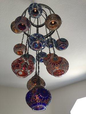 Turkish style chandelier.