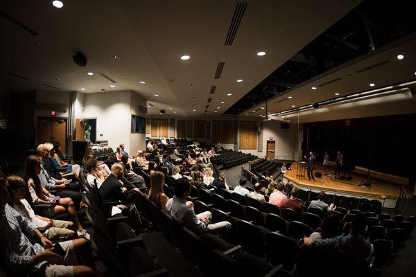 Services are currently held in the Sutton Middle School Auditorium.