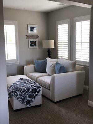 Coastal calm master sitting room