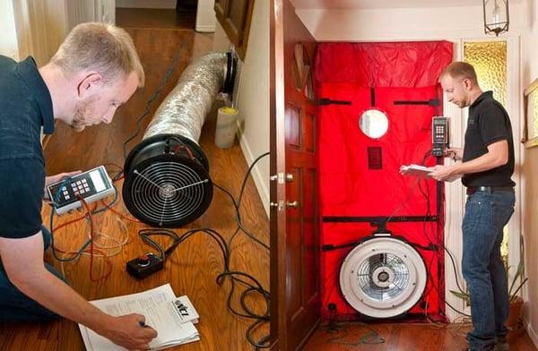 Duct blaster test & Blower door test