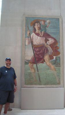 Christopher Sean Mulvaney with Saint Christopher.