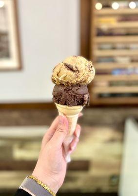 Double Scoop: Peanut Butter Chocolate Swirl & more Chocolate!