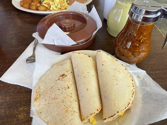 Ham and Egg Breakfast Tortillas