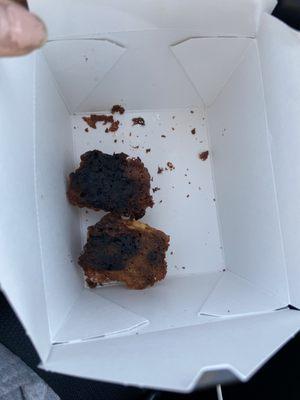 Burnt tator tots