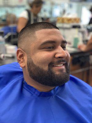 Medium shave fade with beard