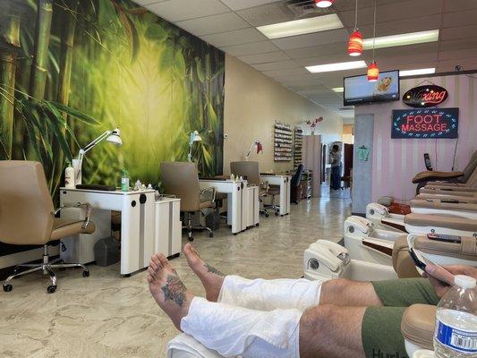 Pedicures aren't just for women