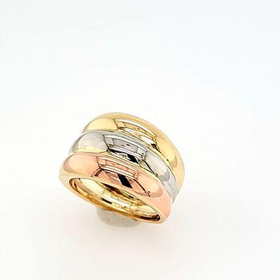 14K Tri Color Ring