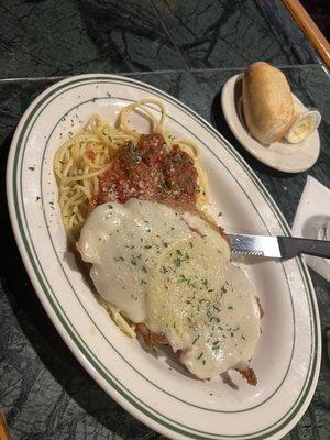 Chicken Parmesean dinner