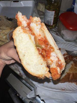 Chicken Parmesan hoagie