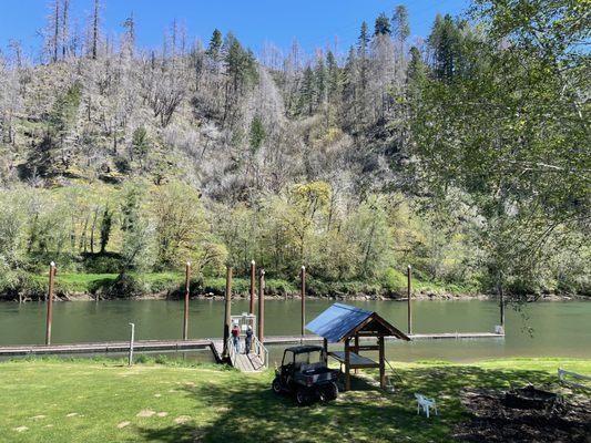 The view from the Maple Lane AirBnb's private deck.